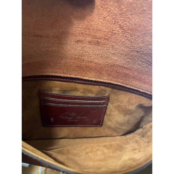 Patricia Nash Patchwork Leather Crossbody Bag Brown Black One Size - Picture 13 of 13